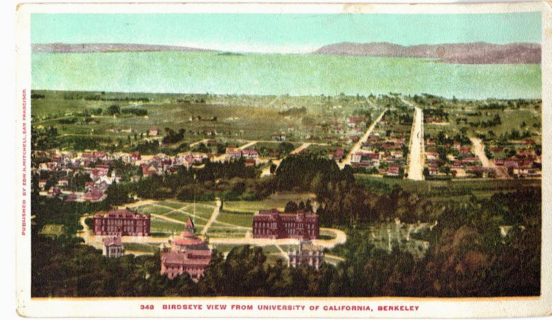 Postcard Univ Of California Berkeley Birdseye View