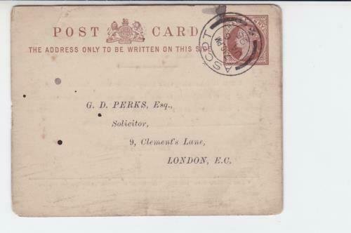 windsor and ascot railway  ascot cancel 1898 victorian receipt card ref r19664 