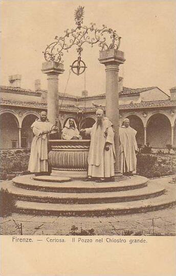 Italy Firenze Certosa Il Pozzo nel Chiostro grande