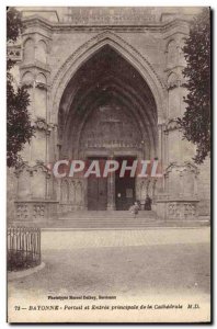 Old Postcard Bayonne Portal and Main Entree De La Cathedrale