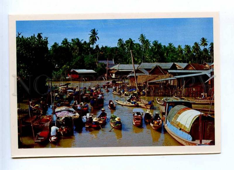 196747 Thailand Floating Market old postcard