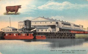 Baltimore Maryland Swift and Co Fertilizer Works Vintage Postcard AA79744