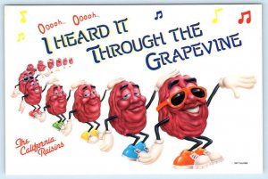 3 Postcards CALIFORNIA RAISIN Advertising Heard It Through the Grapevine 4x6