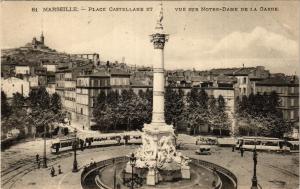 CPA MARSEILLE place Castellane vue sur N. D. de la Garde (404765)