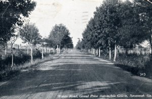 Savannah GA Vanderbilt Cup Auto Race 1911 Course Waters Road Postcard