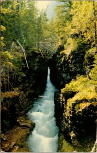 Glacier National Park Montana MT Sun Rift Gorge Postcard 