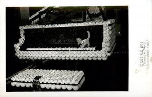 RPPC Cloverdale Citrus Fair 1958 Tileson Photo Kitten On Orange Sculpture Piano