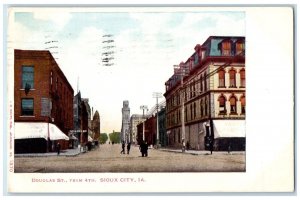 1907 Douglas Street From 4th Millinery Drugs Store Sioux City Iowa IA Postcard