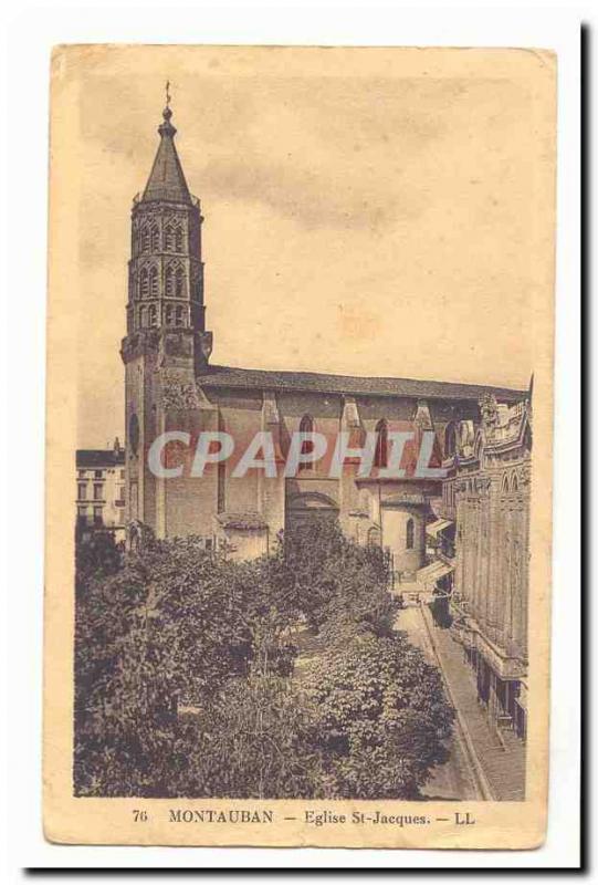 Montauban Old Postcard St Jacques Church