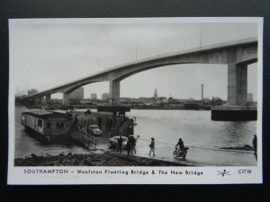 SOUTHAMPTON Woolston Floating Bridge & New Bridge RP Postcard by Pamlin Repro