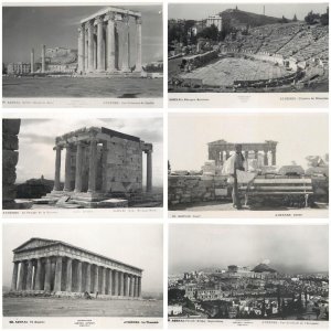 Greece Athens lot of 6 real photo postcards 1937