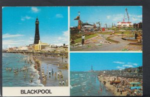 Lancashire Postcard - Views of Blackpool  T6149