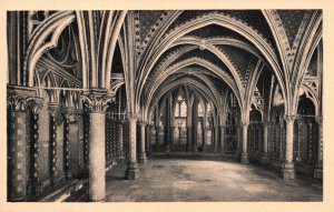Vintage Postcard 1920's La Sainte Chapelle Basse Paris France