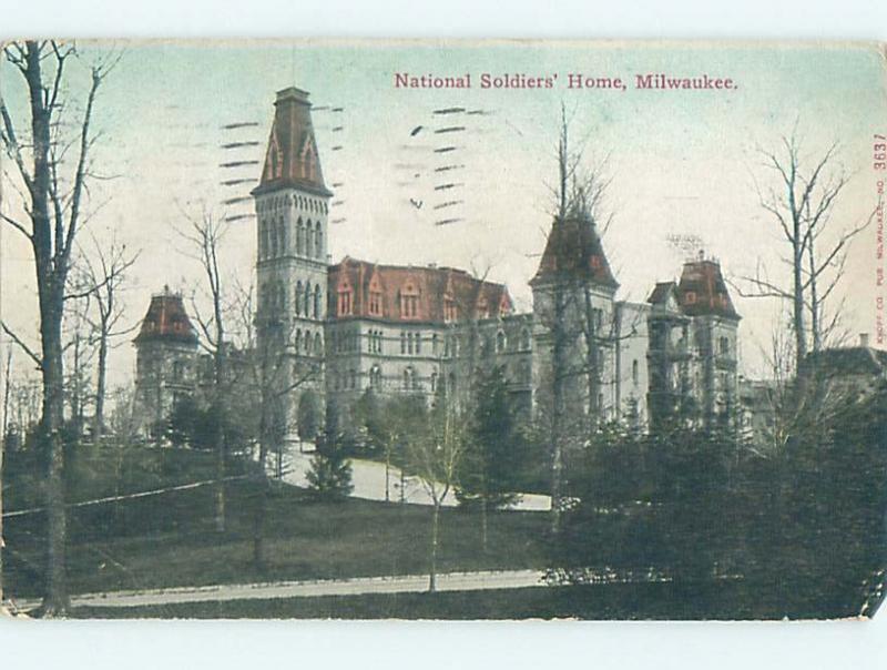 Divided-Back NATIONAL SOLDIERS HOME Milwaukee Wisconsin WI HM7147