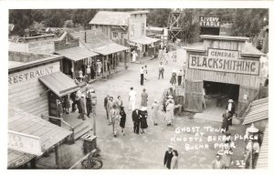 Ghost Town Blacksmiths Cafe Knotts Berry Park California USA Old RPC Postcard