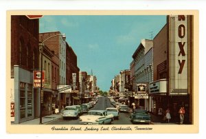 TN - Clarksville. Franklin Street looking East ca 1958