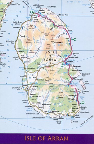 UNITED KINGDOM: MAP OF ISLE OF ARRAN (SCOTLAND)