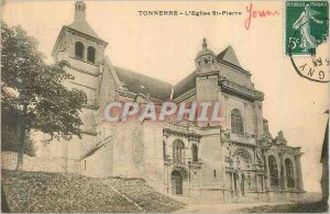 Old Postcard Thunder Church of Saint Pierre