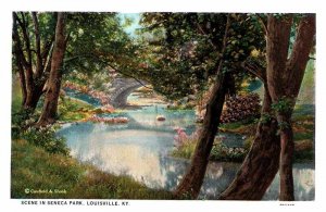 Postcard BRIDGE SCENE Louisville Kentucky KY AS6568