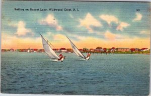 Postcard BOAT SCENE Wildwood New Jersey NJ AN2020