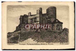 Old Postcard Auvergne Ruins Du Chateau De Feodal Murols