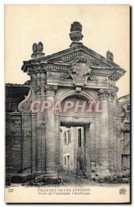 Old Postcard Villeneuve Avignon door of the former Charterhouse