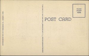 Danbury CT Large Letter Linen Art Deco Postcard