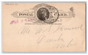 1889 WS Howard Griswold Iowa IA Omaha Nebraska NE Posted Antique Postal Card