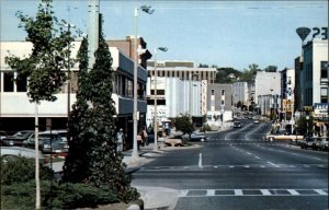 Janesville Wisconsin WI South Main Street Scene Vintage Postcard