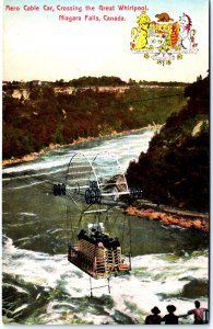 VINTAGE POSTCARD AERO CABLE CAR CROSSING THE WHIRLPOOLS AT NIAGARA FALLS CANADA