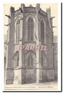 Postcard Abbey of Saint Sauveur the apse of Viscount & # 39eglise