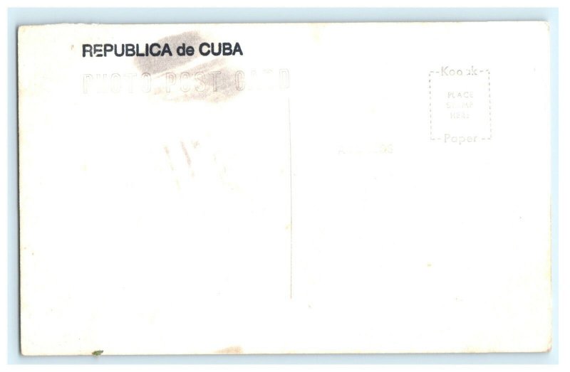 Early Calle Palmas Palms Street Varadero Cuba Real Photo RPPC Postcard (B12)