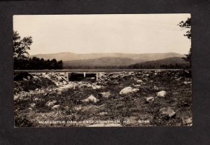 ME McAllister Dam East Stoneham Maine Real Photo RPPC RP Postcard 1951