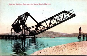 California Long Beach Bascule Bridge Entrance To Long Beach Harbor 1917