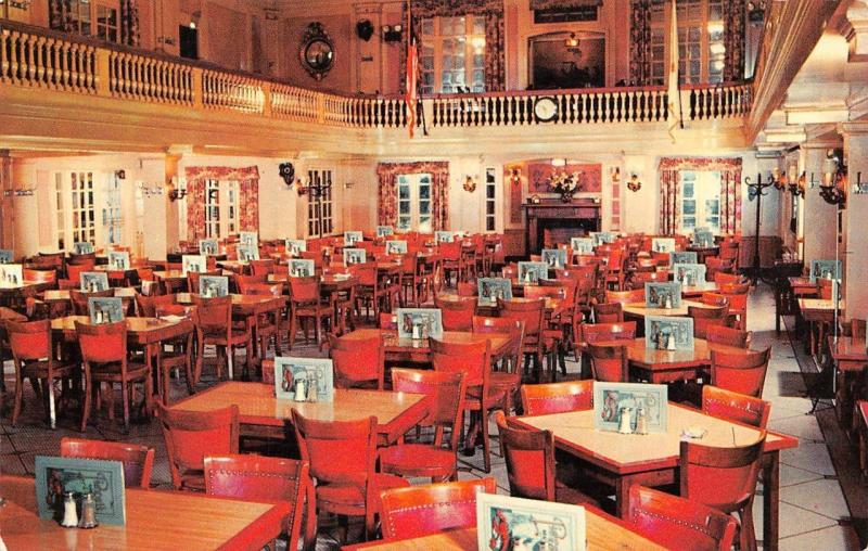 BOSTON, MA Massachusetts PIERONI'S RESTAURANT & HOTEL~Interior Roadside Postcard