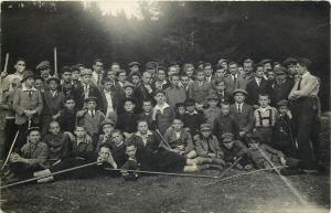 Photo Postcard Santa Bela Brasso Brasov Romania scouts group photo Transylvania