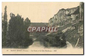 Old Postcard Saint More Yonne The Cure and Rocky Coast