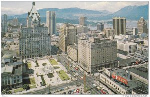 Birds Eye view of Georgia Street Bridge , VANCOUVER , B.C. , Canada , 50-60s