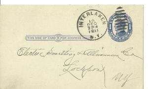 1911 Covert's Saddlery Works, Interlaken, New York ~ Postal Card