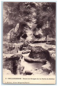 1907 In The Gorges Perte Du Rhone Bellegarde France Antique Posted Postcard 