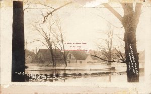 IN, Indianapolis, Indiana, RPPC, 1912 Great Flood, River Ave, Montgomery Photo