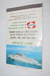 Grace Line Ship 40 Front Strike Matchbook Cover