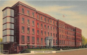 H90/ Cleveland Ohio Postcard Linen Lutheran Hospital Frnaklin Blvd 146