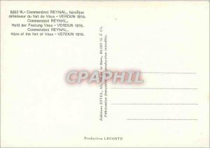 Postcard Modern Commander Reynal Heroique defender of Fort Vaux Verdun 1916 M...