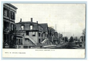 c1905 Main Street View Newport New Hampshire NH Unposted Antique Postcard 