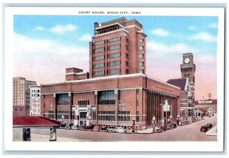 c1940 Court House Exterior Building Sioux City Iowa Vintage Antique IA Postcard