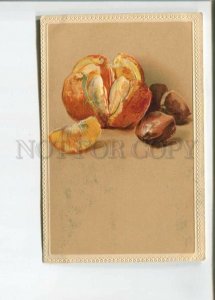 473059 KLEIN Tangerine & Nuts Vintage Embossed postcard PFB #6421