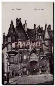 Paris 4 - Hotel de Sens Old Postcard -