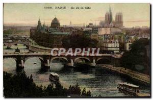Old Postcard Paris Ile de la Cite