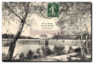 Old Postcard Morvan Settons Lake In a corner of the Lake